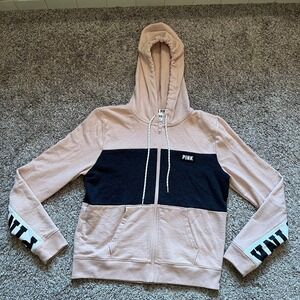 PINK VS Hoodie Full Zip Medium Blush Pink Victoria's Secret